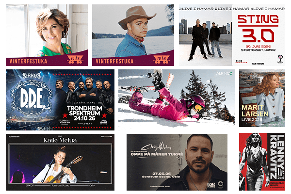 Reklameplakat artister i Narvik.