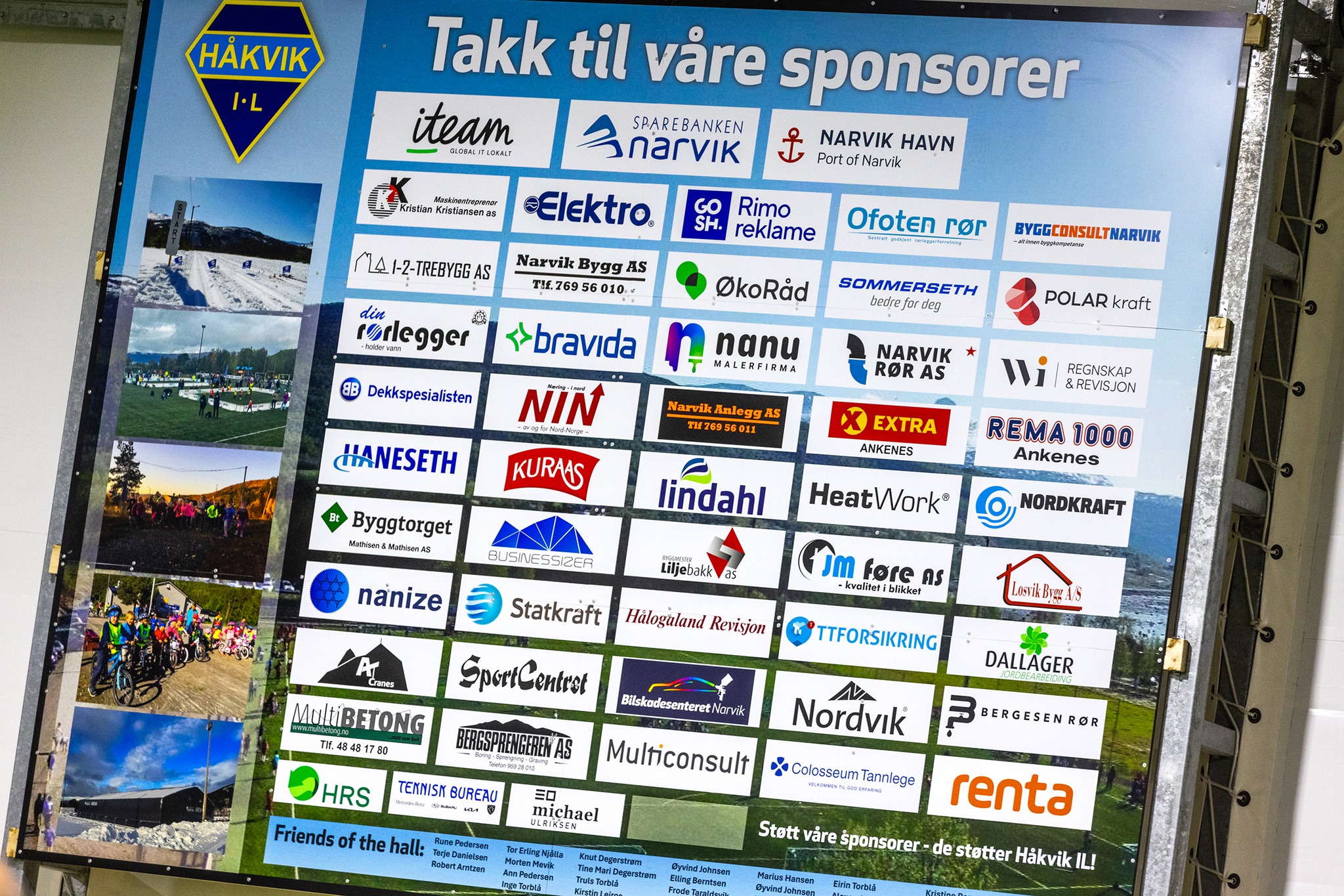 Sponsortavle Sparebanken Narvik Arena