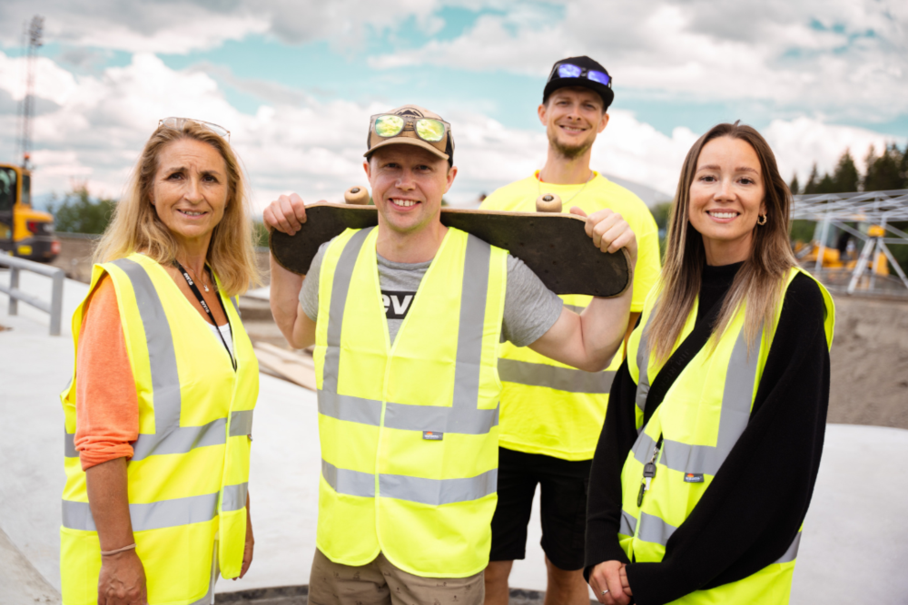 På byggeplassen til den nye aktivitetsparken