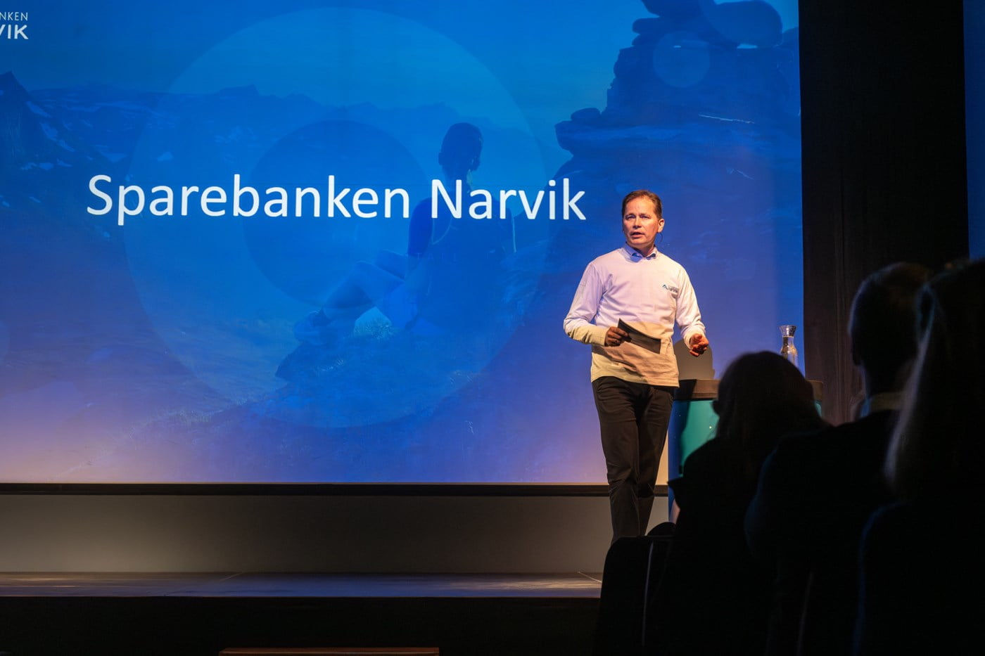 Paul Carsten Holst holder innlegg under Fremtidskonferansen 2023